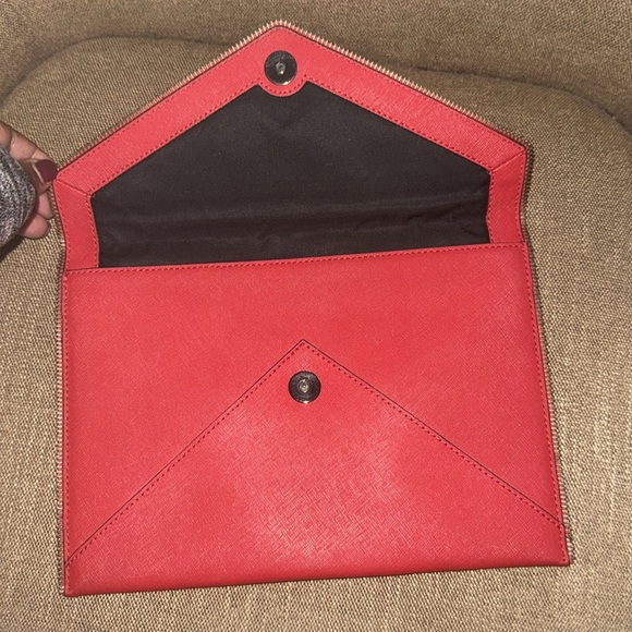 Red/Orange Rebecca Minkoff Envelope Clutch - Picture 4 of 7